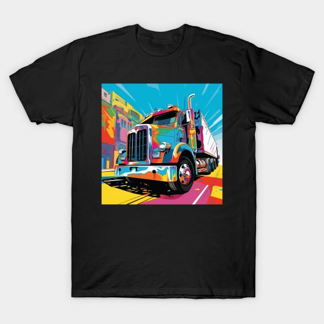 A Graphic Pop Art Drawing of a big American truck T-Shirt by Guntah